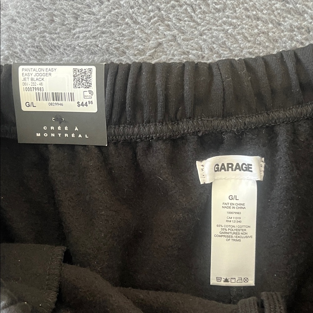 Garage Black Sweatpants joggers - Picture 3 of 4
